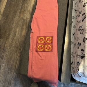 Pink Pants with Crochet Patch